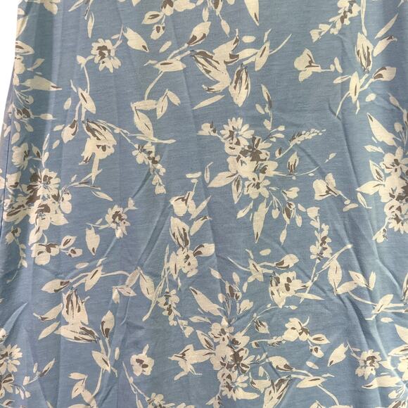 Adonna Floral Short Sleeve Midi Nightgown Nightie Blue White No Size/Fabric Tag - Picture 6 of 15